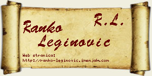 Ranko Leginović vizit kartica